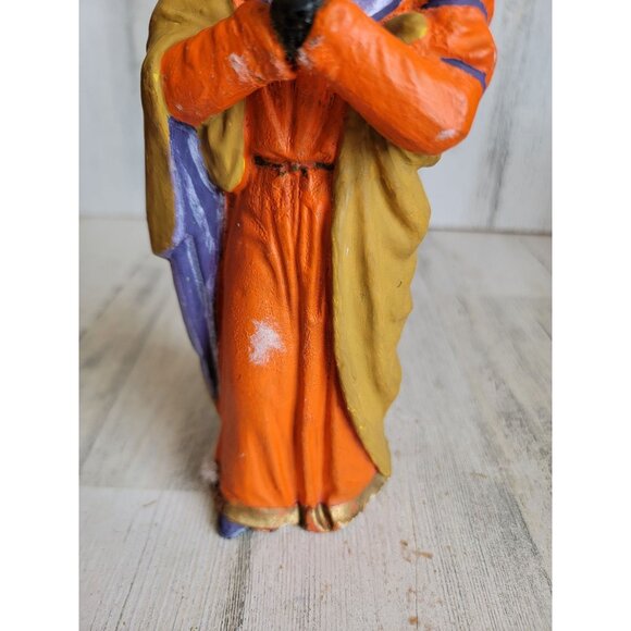 Vintage paper mache Three Kingman Nativity scene Xmas home decor unique - Picture 2 of 13